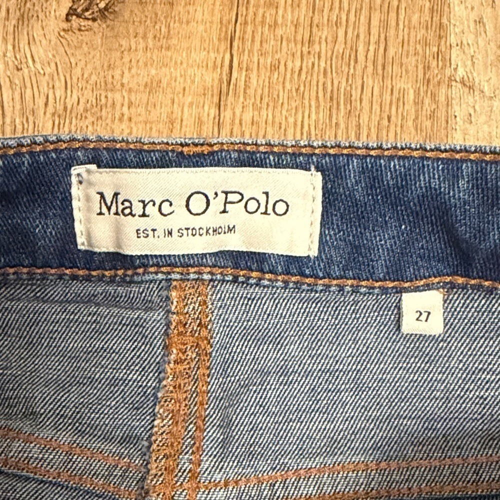 Marc O'Polo Denim Maxi Skirt Blue Patch Pocket High Waist Long Skirt Size 27 - Picture 3 of 4